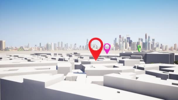 Géolocaliser Carte de navigation Pin Spot Trouver une zone — Video