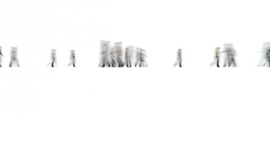 Kalabalık insan beyaz Motion Blur stili