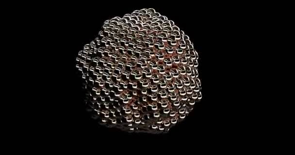 Интро-абстрактный предмет из металла — стоковое видео