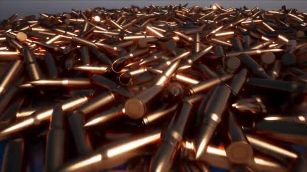Montón de balas de metal — Vídeo de stock