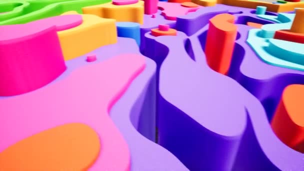 Abstract color curve intro for video — Stock Video