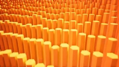 Turuncu Altıgenler Bir Dalga Oluşturdu. Soyut arka plan