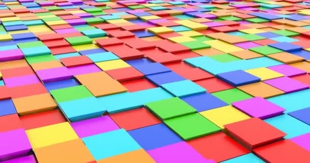 Big data deep learning computador Pirâmides de cores abstratas — Vídeo de Stock