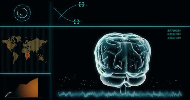 Graphique circulaire avec points de données enchérir données deep learning ordinateur — Video