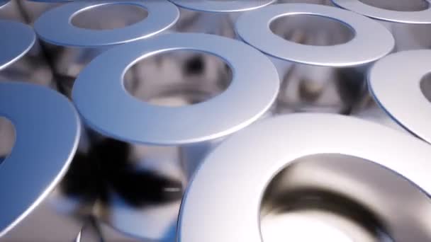 Makroaufnahme einer Metallreibe mit neuer Technologie. Nahaufnahme — Stockvideo