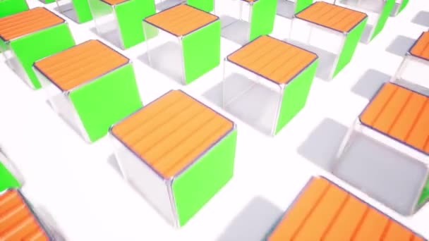 Concepto de Futuro Elegantes cajas de presentación — Vídeo de stock