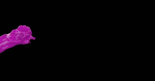 黒い背景、スローモーションに対して噴出するカラールキド — ストック動画