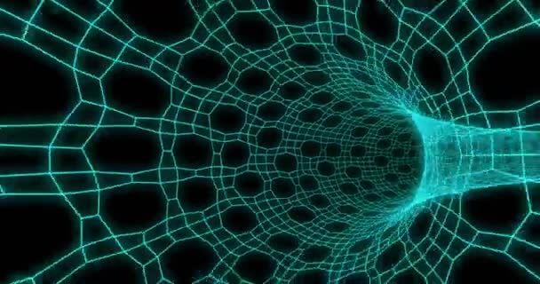 3D візуалізації абстрактні безшовні фон петельні анімації неоновий тунель — стокове відео
