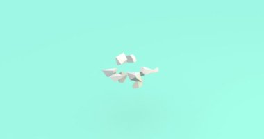 Beyaz ufalanan küp görüntüleri