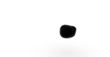Siyah yüzen metaball 3d görüntüleri