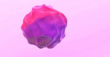 Canlı pembe yüzen metaball 3d görüntüleri