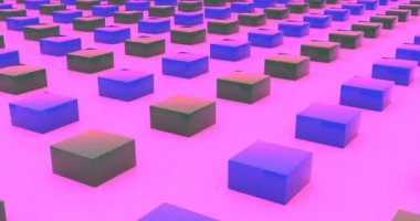 Hareketli bloklar şeritler yakın çekim 3d görüntüleri görüntüleme