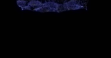 Sıçramaları yavaş çekim görüntüleri ile mavi ışık düşen su