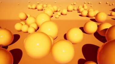 Soyut 3d parlak turuncu topları görüntüleri