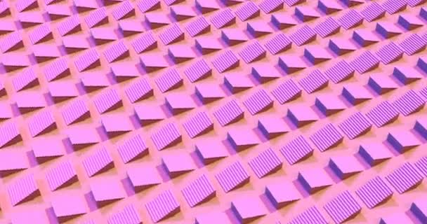 Bewegende roze trappen 3D-beelden — Stockvideo