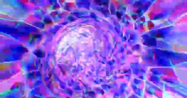 Абстрактний калейдоскоп 3d вихровий знімок — стокове відео