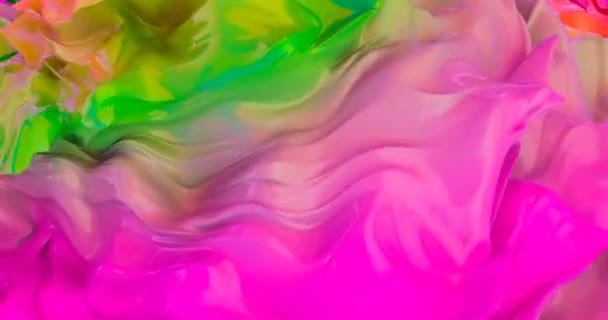 Rainbow onde liquide lucide filmati rotanti — Video Stock