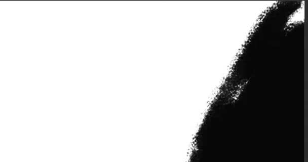 Абстрактний чорний пензлик малювання кадрів — стокове відео