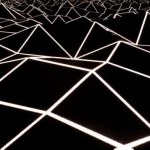 Геометрические черные и белые линии на трехмерном изображении Геометрические черные и белые линии на трехмерном изображении