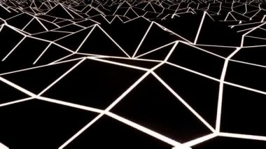 Geometrik siyah şekiller ve beyaz çizgiler yüzey 3d görüntüleri