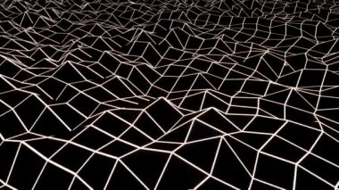 Geometrik siyah kareler ve beyaz çizgiler yüzey 3d görüntüleri
