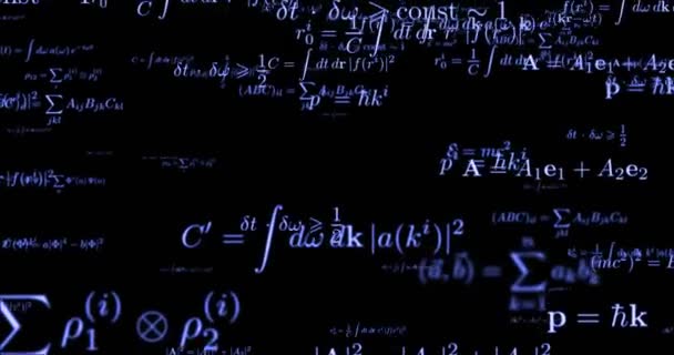 Mathematical neon formula seamless footage — Stock Video