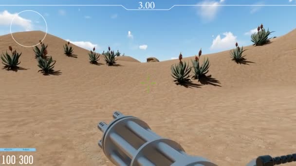 Shooter moderno jogo de vídeo POV realista imagens 3d — Vídeo de Stock