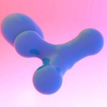 Abstracte blauwe blobs Motion 3D-animatie