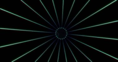 Neon ışık döngülü animasyon ile soyut tünel