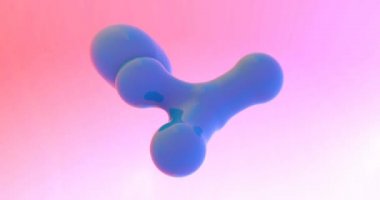 Soyut mavi lekeler hareket 3d animasyon