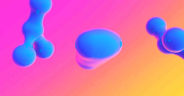 Abstraktní bubliny pohybu 3D animace — Stock video zdarma