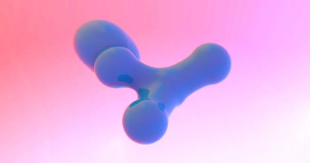 Abstracte blauwe blobs Motion 3D-animatie — Gratis stockvideo