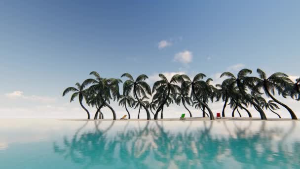 Ilha tropical, imagens de praia de areia vazia — Vídeo de Stock