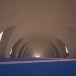 Visualização de perspectiva de túnel sem fim a partir de imagens internas