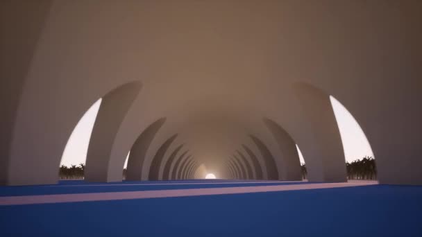 Vista interminable de la perspectiva del túnel desde el interior — Vídeo de stock gratis