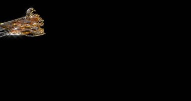 Altın akışkan soyut 3D görüntüler