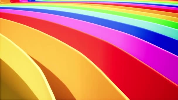 Nahtlose Animation in Regenbogenfarben-Labyrinth — Stockvideo