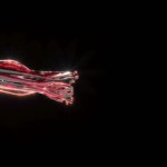 Rosa vätska ström realistisk animation