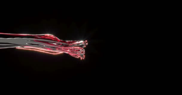 Flux liquide rose animation réaliste — Vidéo gratuite