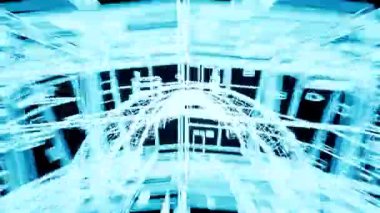 Neon kemer inşa animasyonunun en üst kısmından geçiliyor