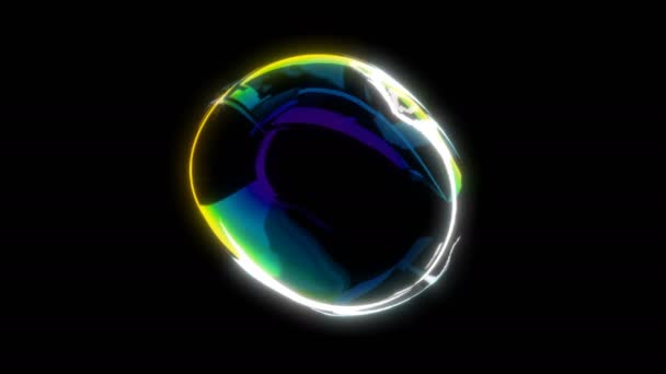 Metaballs rainbow bubbles futuristic organic designed liquid — Stok Video