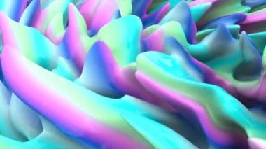 3 boyutlu organik dalga. Modern tasarım. Yaratıcı tasarım. Geometrik şekil. Moda tasarım elemanı. Mavi renk.