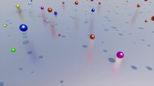 Metal color balls steel droplets fusion — Stock Video