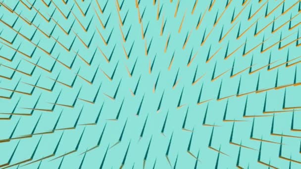 Imágenes de portada minimalistas Pirámides amarillas sobre un azul — Vídeo de stock