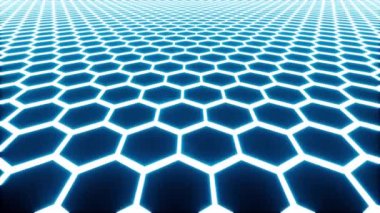 Neon altıgenler minimal kapak görüntüsü 3d minimum hareket tasarımı