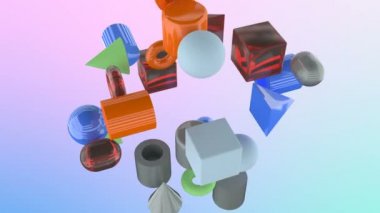 Modern basit geometrik şekiller Minimalist kapak görüntüsü 3d minimal hareket tasarımı