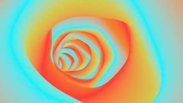 Tunnel sans soudure Gradient liquide formes de couleurs. Images de couverture minimalistes 3d design de mouvement minimal — Video