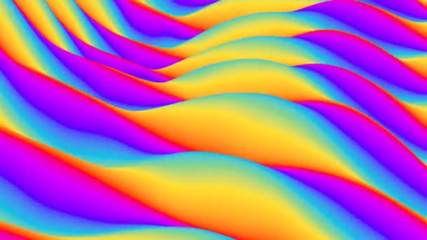 Color wave Minimalistyczna okładka materiału 3d minimalistyczna konstrukcja ruchu minimalistyczna okładka materiału — Wideo stockowe