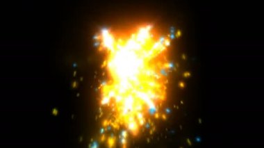 Siyah arka planda altın havai fişekler.