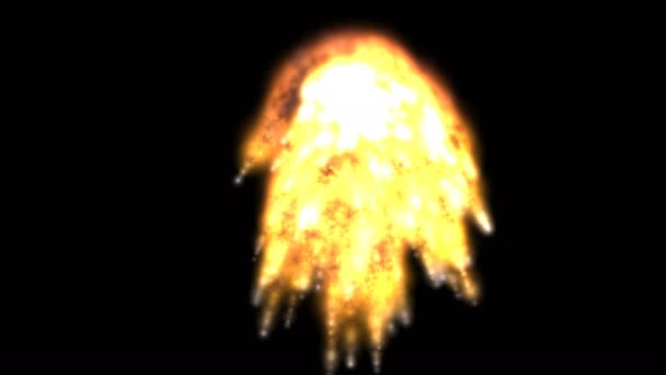 Esplosione di energia luce esplosione incendio rosso — Video Stock